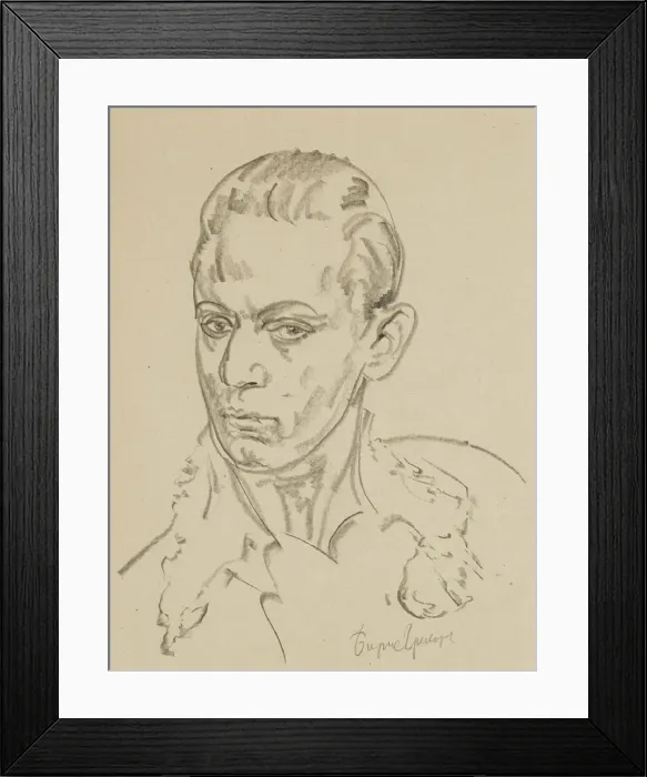 Framed Print : Portrait of the ballet dancer and choreographer Sergey Lifar (1905-1986). Artist: Grigoriev Framed Print : Portrait of the ballet dancer and choreographer Sergey Lifar (1905-1986). Artist: Grigoriev