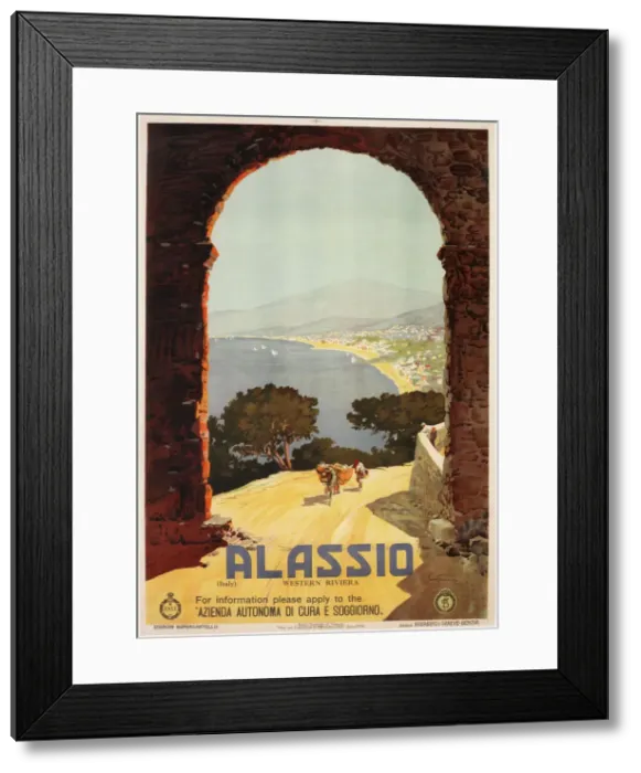 Framed Print : Alassio, 1929. Artist: Craffonara, Aurelio (1875-1945) Framed Print : Alassio, 1929. Artist: Craffonara, Aurelio (1875-1945)