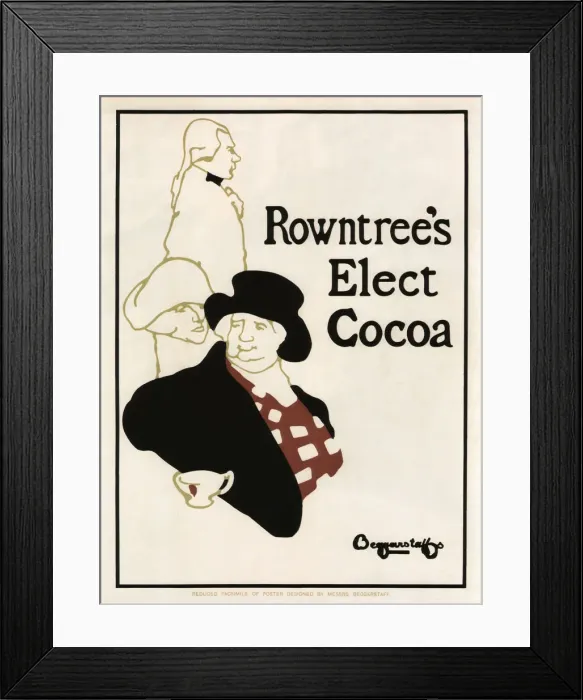 Framed Print : Rowntrees Elect Cocoa, 1895. Artist: The Beggarstaffs (William Nicholson & James Framed Print : Rowntrees Elect Cocoa, 1895. Artist: The Beggarstaffs (William Nicholson & James