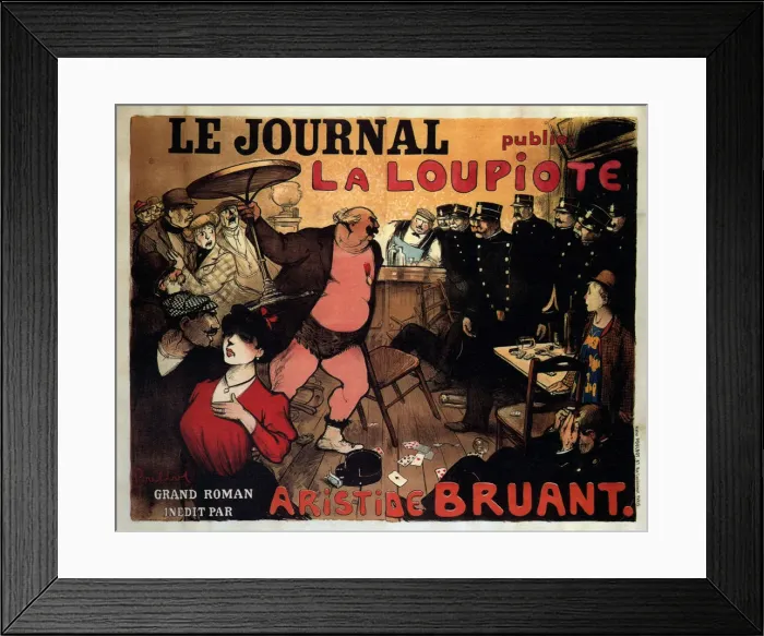 Framed Print : Le Journal publie La Loupiote, Grand roman par Aristide Bruant, 1908. Artist: Poulbot Framed Print : Le Journal publie La Loupiote, Grand roman par Aristide Bruant, 1908. Artist: Poulbot