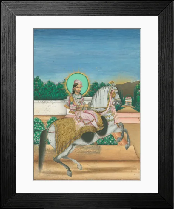 Framed Print : Sheodan Singh, Maharaja of Alwar, ca 1820. Artist: Indian Art Framed Print : Sheodan Singh, Maharaja of Alwar, ca 1820. Artist: Indian Art