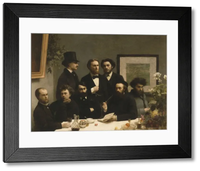 Framed Print : By the Table, 1872. Artist: Fantin-Latour, Henri (1836-1904) Framed Print : By the Table, 1872. Artist: Fantin-Latour, Henri (1836-1904)