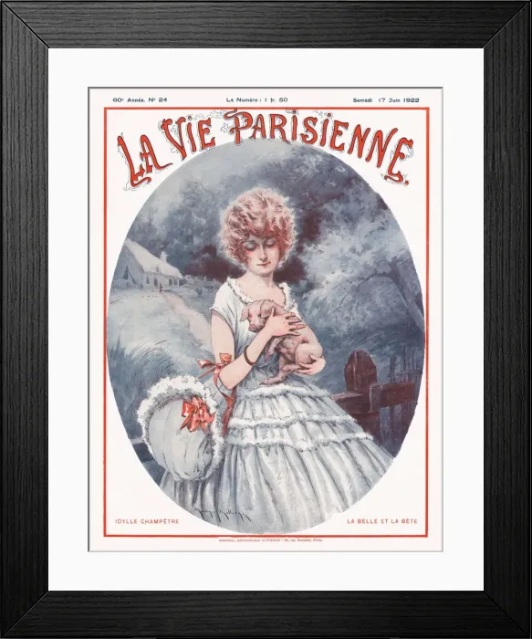 Framed Print : La Vie Parisienne Magazine Cover, 1922. Artist: Milliere, Maurice (1871-1946) Framed Print : La Vie Parisienne Magazine Cover, 1922. Artist: Milliere, Maurice (1871-1946)