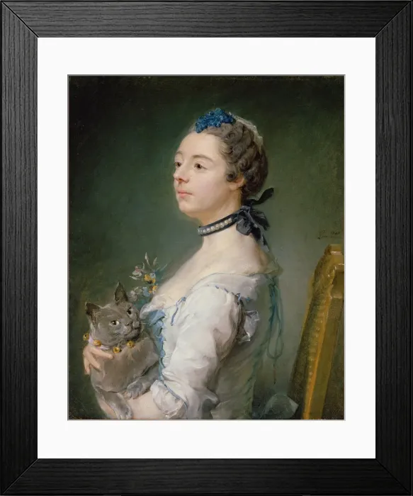 Framed Print : Magdaleine Pinceloup de la Grange, nee de Parseval, 1747. Artist: Perronneau Framed Print : Magdaleine Pinceloup de la Grange, nee de Parseval, 1747. Artist: Perronneau