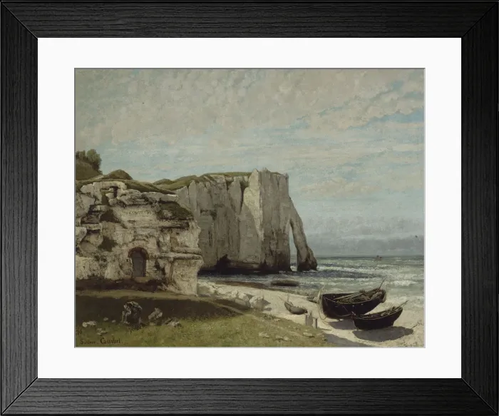 Framed Print : The Etretat Cliffs after the Storm, 1870. Artist: Courbet, Gustave (1819-1877) Framed Print : The Etretat Cliffs after the Storm, 1870. Artist: Courbet, Gustave (1819-1877)