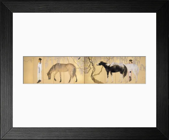 Framed Print : Visiting a Hermit, 1930. Artist: Kansetsu, Hashimoto (1883-1945) Framed Print : Visiting a Hermit, 1930. Artist: Kansetsu, Hashimoto (1883-1945)
