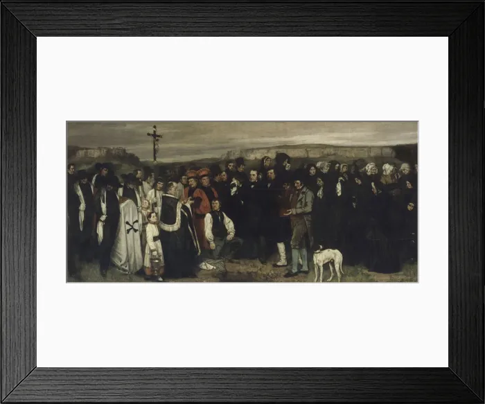 Framed Print : A Burial at Ornans (A Painting of Human Figures, the History of a Burial at Ornans), 1849-1850 Framed Print : A Burial at Ornans (A Painting of Human Figures, the History of a Burial at Ornans), 1849-1850