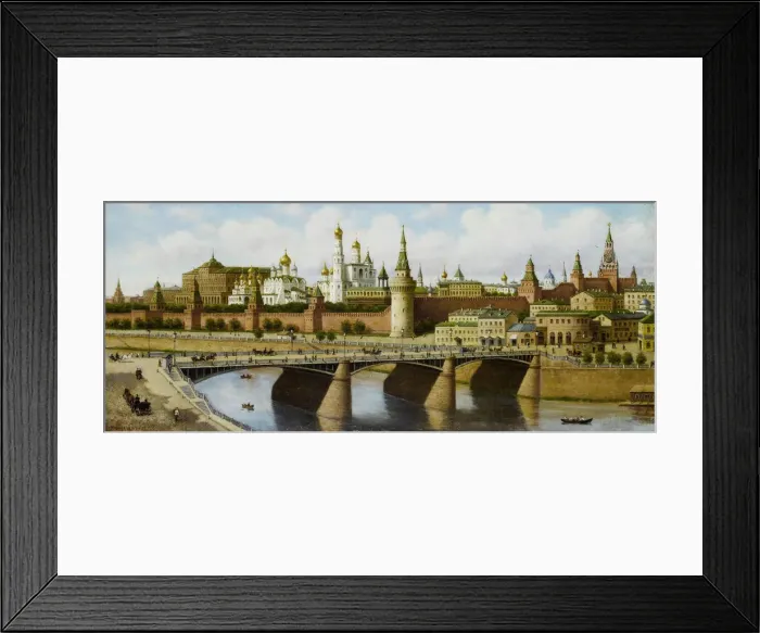 Framed Print : View of the Kremlin from the Moskvoretsky Bridge. Artist: Vereshchagin, Pyotr Petrovich Framed Print : View of the Kremlin from the Moskvoretsky Bridge. Artist: Vereshchagin, Pyotr Petrovich