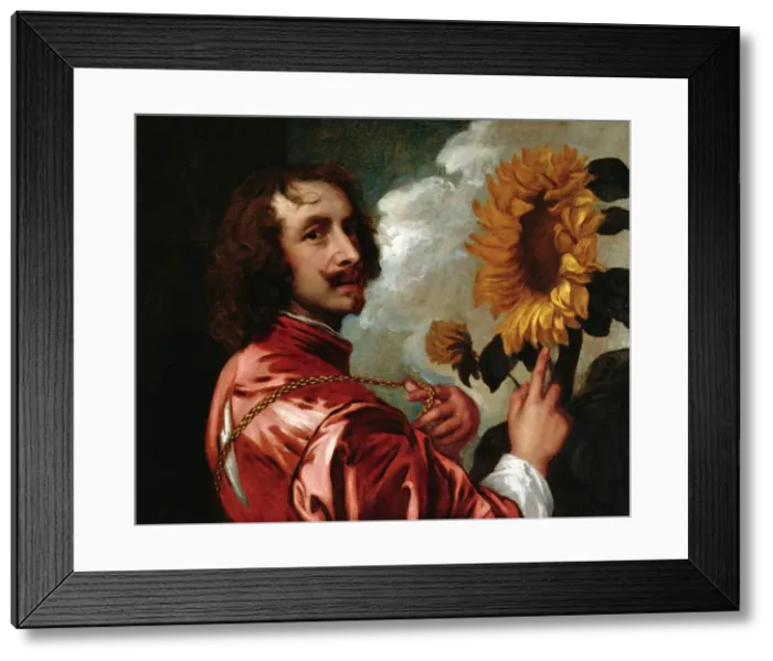 Framed Print : Self-Portrait, after 1633. Artist: Dyck, Sir Anthonis, van (1599-1641) Framed Print : Self-Portrait, after 1633. Artist: Dyck, Sir Anthonis, van (1599-1641)