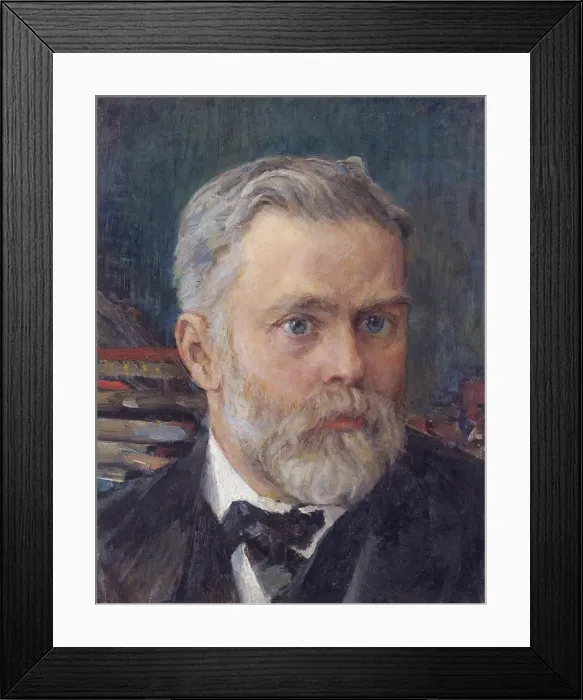 Framed Print : Portrait of Emanuel Nobel (1859-1932), c. 1909. Artist: Serov, Valentin Alexandrovich Framed Print : Portrait of Emanuel Nobel (1859-1932), c. 1909. Artist: Serov, Valentin Alexandrovich