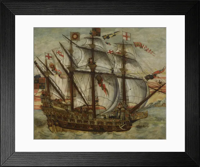 Framed Print : The carrack Henry Grace a Dieu, 16th century. Artist: English master Framed Print : The carrack Henry Grace a Dieu, 16th century. Artist: English master