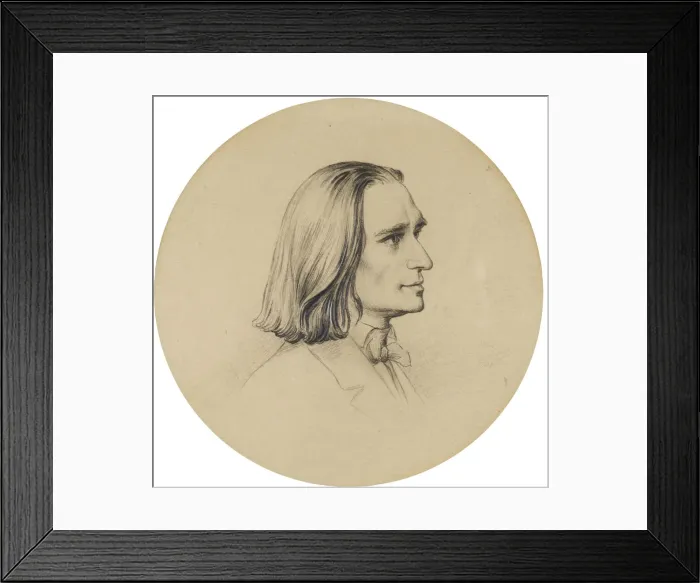 Framed Print : Portrait of the Composer Franz Liszt (1811-1886). Artist: Preller, Friedrich, the Elder Framed Print : Portrait of the Composer Franz Liszt (1811-1886). Artist: Preller, Friedrich, the Elder