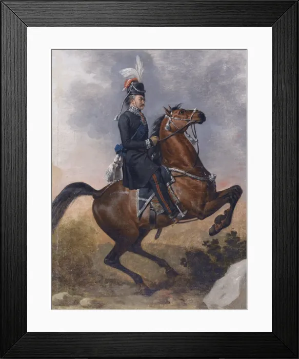 Framed Print : Count Matvei Ivanovich Platov (1757-1818) on horseback, 1800s. Artist: Anonymous Framed Print : Count Matvei Ivanovich Platov (1757-1818) on horseback, 1800s. Artist: Anonymous