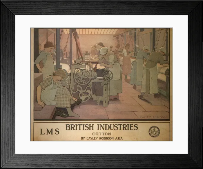 Framed Print : British Industries - Cotton, 1924. Artist: Robinson, Cayley (1862-1927) Framed Print : British Industries - Cotton, 1924. Artist: Robinson, Cayley (1862-1927)