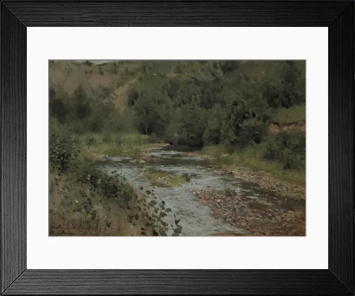 Framed Print : Stream, 1880s. Artist: Levitan, Isaak Ilyich (1860-1900) Framed Print : Stream, 1880s. Artist: Levitan, Isaak Ilyich (1860-1900)