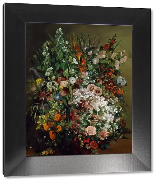 Bouquet of Flowers in a Vase, 1862. Artist: Courbet, Gustave (1819-1877)
