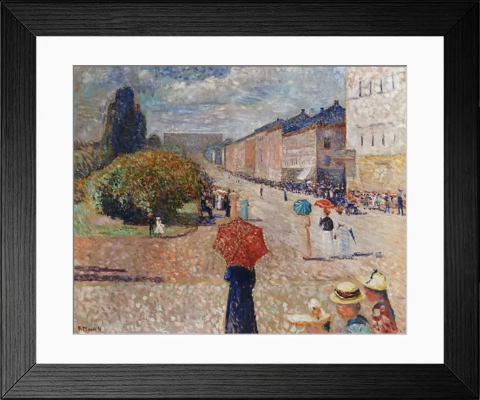 Framed Print : Spring Day on Karl Johan Street. Artist: Munch, Edvard (1863-1944) Framed Print : Spring Day on Karl Johan Street. Artist: Munch, Edvard (1863-1944)