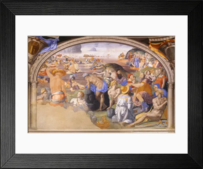 Framed Print : The Israelites crossing of the Red Sea, 1540-1545. Artist: Bronzino, Agnolo (1503-1572) Framed Print : The Israelites crossing of the Red Sea, 1540-1545. Artist: Bronzino, Agnolo (1503-1572)