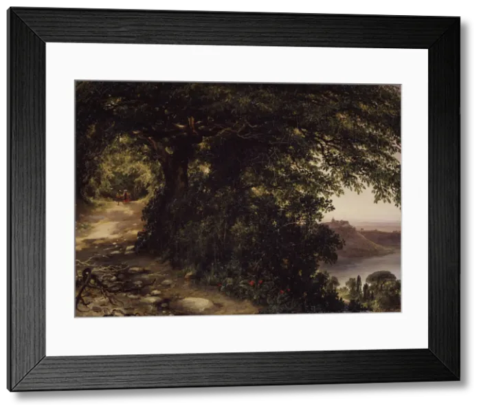Framed Print : View of Castel Gandolfo near Rome, 1836. Artist: Lebedev, Mikhail Ivanovich (1811-1837) Framed Print : View of Castel Gandolfo near Rome, 1836. Artist: Lebedev, Mikhail Ivanovich (1811-1837)