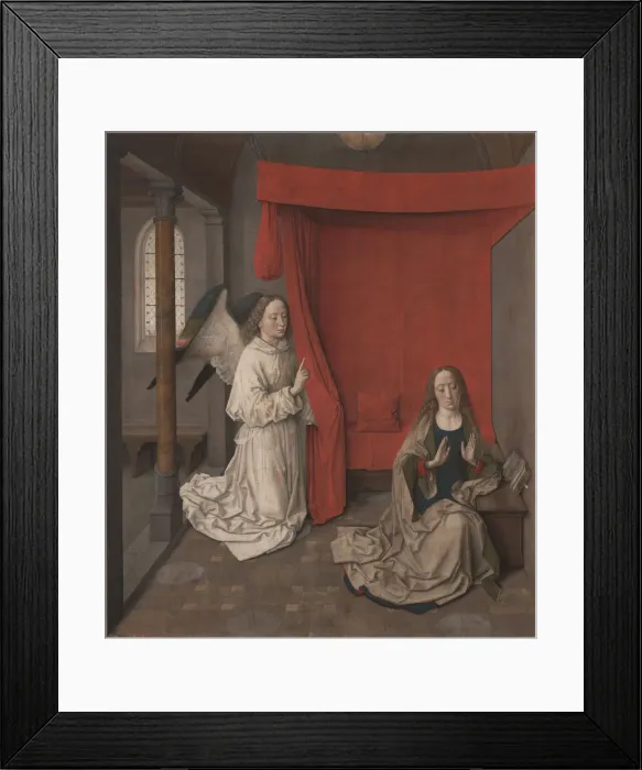 Framed Print : The Annunciation, ca 1455. Artist: Bouts, Dirk (1410 / 20-1475) Framed Print : The Annunciation, ca 1455. Artist: Bouts, Dirk (1410 / 20-1475)