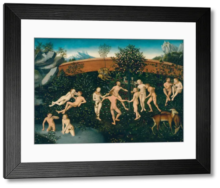 Framed Print : The Golden Age, ca 1530. Artist: Cranach, Lucas, the Elder (1472-1553) Framed Print : The Golden Age, ca 1530. Artist: Cranach, Lucas, the Elder (1472-1553)