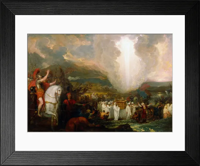 Framed Print : Joshua passing the River Jordan with the Ark of the Covenant, 1800. Artist: West Framed Print : Joshua passing the River Jordan with the Ark of the Covenant, 1800. Artist: West