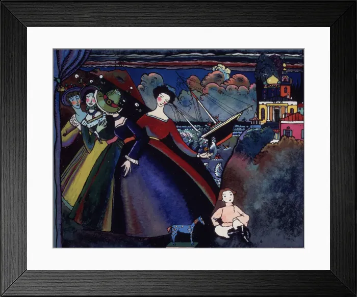 Framed Print : The Ship. Artist: Kandinsky, Wassily Vasilyevich (1866-1944) Framed Print : The Ship. Artist: Kandinsky, Wassily Vasilyevich (1866-1944)