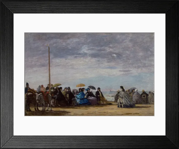 Framed Print : The beach, 1864. Artist: Boudin, Eugene-Louis (1824-1898) Framed Print : The beach, 1864. Artist: Boudin, Eugene-Louis (1824-1898)