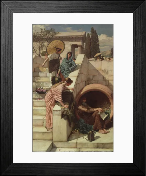 Framed Print : Diogenes, 1882. Artist: Waterhouse, John William (1849-1917) Framed Print : Diogenes, 1882. Artist: Waterhouse, John William (1849-1917)