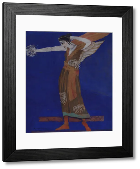 Framed Print : Costume design for the play Famira-kifared by I Framed Print : Costume design for the play Famira-kifared by I