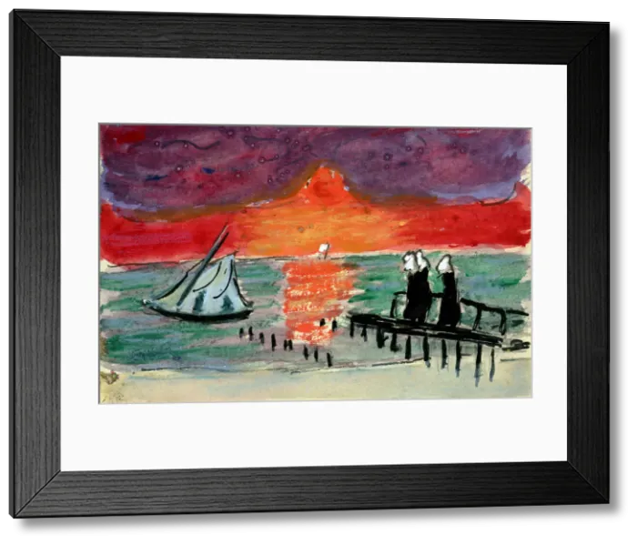 Framed Print : Baltic Sea, 1910s. Artist: Verefkin, Marianne, von (1860-1938) Framed Print : Baltic Sea, 1910s. Artist: Verefkin, Marianne, von (1860-1938)