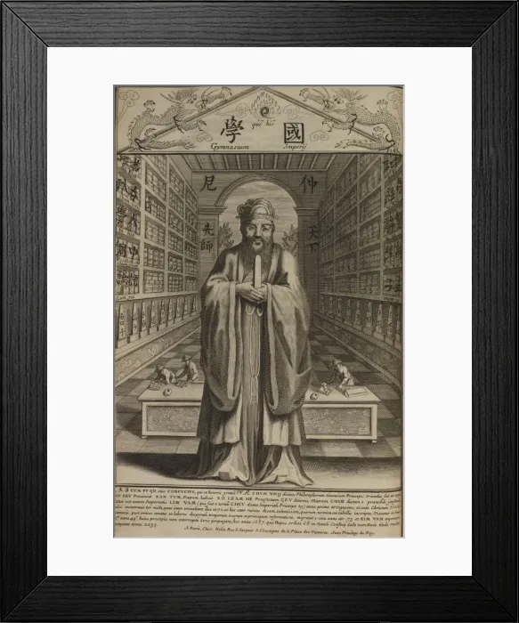 Framed Print : Portrait of the Chinese thinker and social philosopher Confucius (551 BCE -479 BCE)