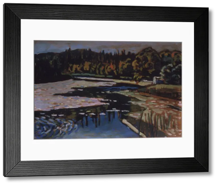 Framed Print : A River in autumn. Artist: Kandinsky, Wassily Vasilyevich (1866-1944) Framed Print : A River in autumn. Artist: Kandinsky, Wassily Vasilyevich (1866-1944)