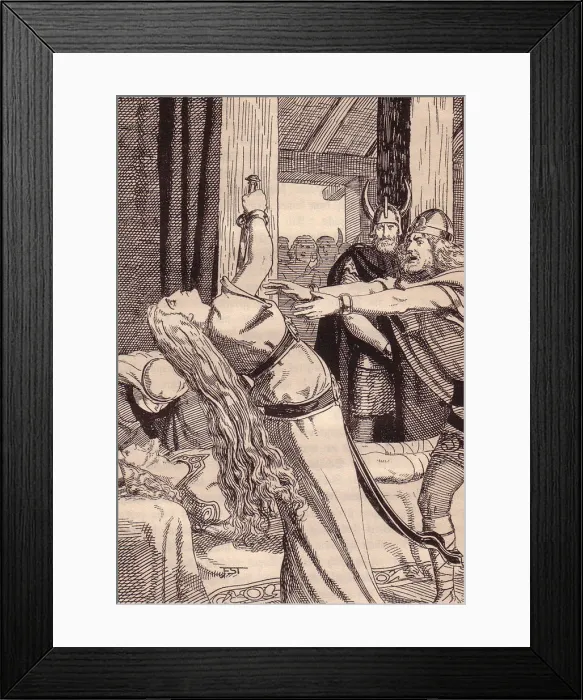 Framed Print : Illustration for The Edda: Germanic Gods and Heroes by Hans von Wolzogen. Artist: Stassen Framed Print : Illustration for The Edda: Germanic Gods and Heroes by Hans von Wolzogen. Artist: Stassen