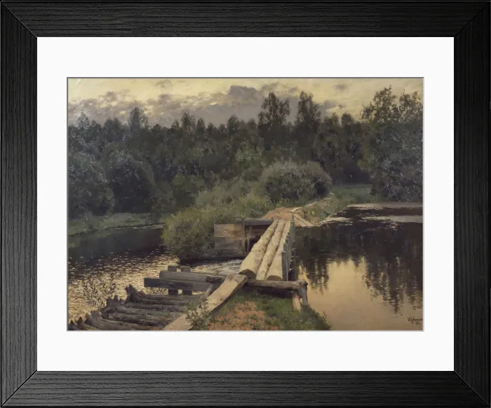 Framed Print : At the shallow, 1892. Artist: Levitan, Isaak Ilyich (1860-1900) Framed Print : At the shallow, 1892. Artist: Levitan, Isaak Ilyich (1860-1900)