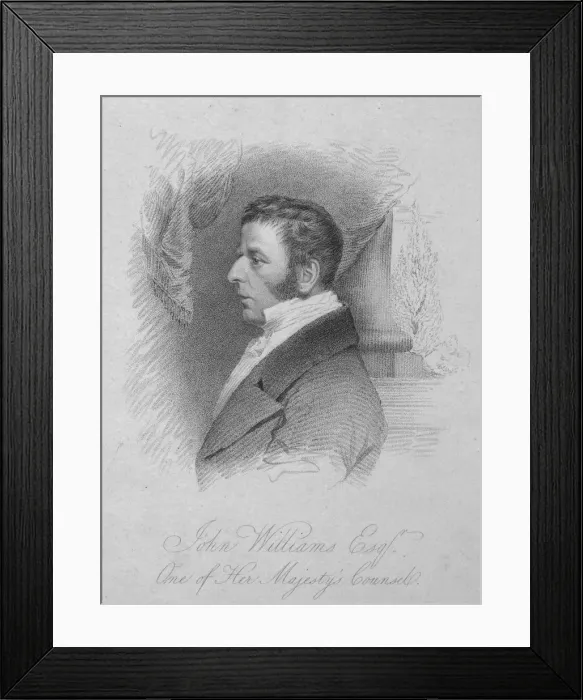Framed Print : John Williams, Esq. One of Her Majestys Counsel, c1820. Creator: T Wright Framed Print : John Williams, Esq. One of Her Majestys Counsel, c1820. Creator: T Wright