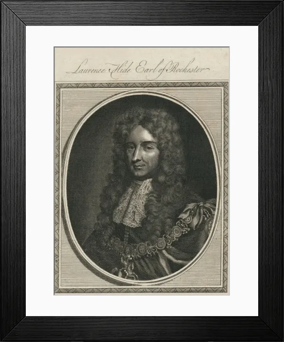 Framed Print : Laurence Hide Earl of Rochester, 1785. Creator: Unknown Framed Print : Laurence Hide Earl of Rochester, 1785. Creator: Unknown