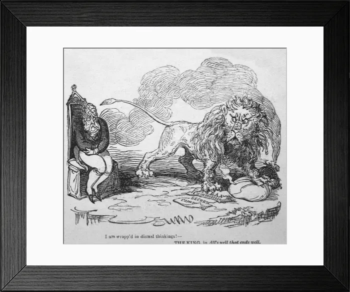 Framed Print : I am wrapp d in dismal thinkings!, c1820. Creator: George Cruikshank Framed Print : I am wrapp d in dismal thinkings!, c1820. Creator: George Cruikshank