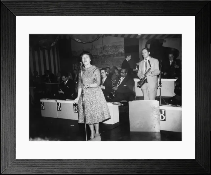 Framed Print : Cleo Lane, Johnny Dankworth Band, Sunday Sessions, Marquee Club, London, 1960. Creator Framed Print : Cleo Lane, Johnny Dankworth Band, Sunday Sessions, Marquee Club, London, 1960. Creator