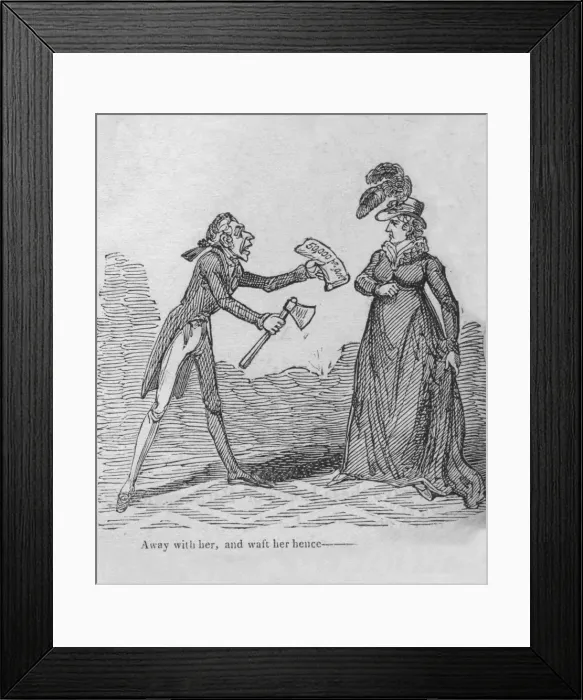 Framed Print : Away with her, and waft her hence ---, c1820. Creator: Unknown Framed Print : Away with her, and waft her hence ---, c1820. Creator: Unknown