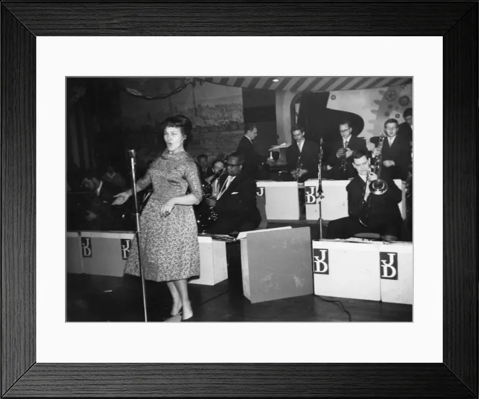 Framed Print : Cleo Lane, Johnny Dankworth Band, Sunday Sessions, Marquee Club, 1960. Creator: Brian Foskett Framed Print : Cleo Lane, Johnny Dankworth Band, Sunday Sessions, Marquee Club, 1960. Creator: Brian Foskett