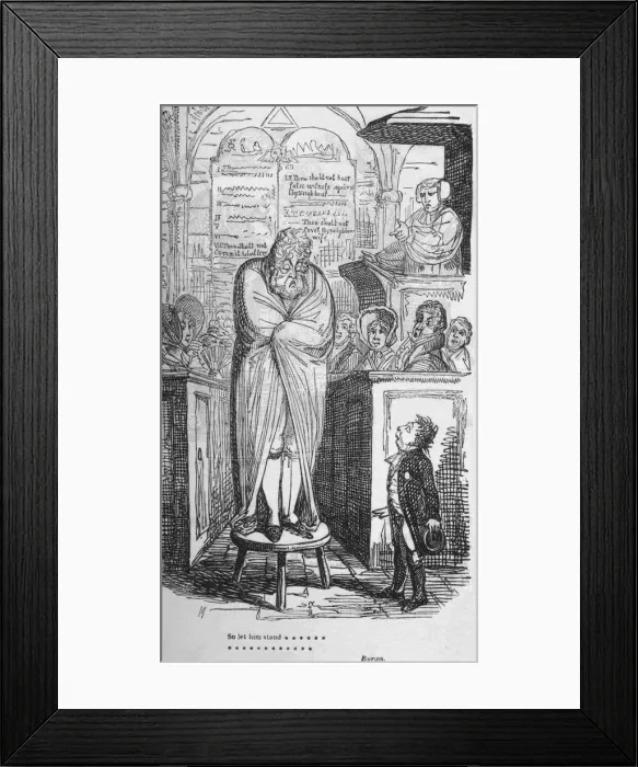 Framed Print : So let him stand... c1820. Creator: George Cruikshank Framed Print : So let him stand... c1820. Creator: George Cruikshank