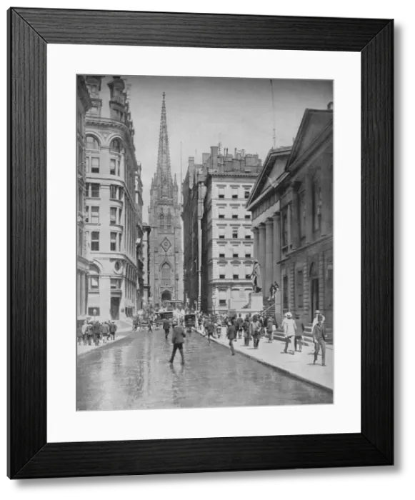 Framed Print : Wall Street, New York, c1897. Creator: Unknown Framed Print : Wall Street, New York, c1897. Creator: Unknown
