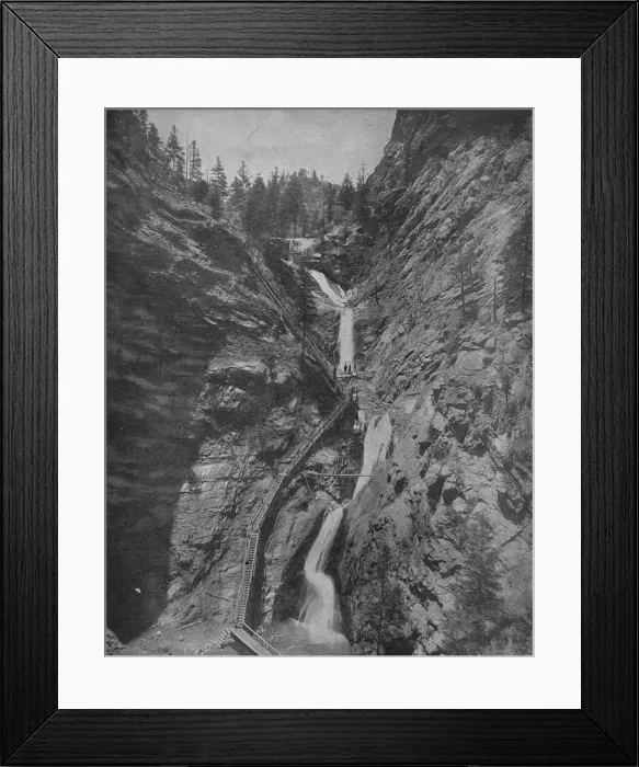 Framed Print : Seven Falls, Cheyenne Canon, Colorado, c1897. Creator: Unknown Framed Print : Seven Falls, Cheyenne Canon, Colorado, c1897. Creator: Unknown