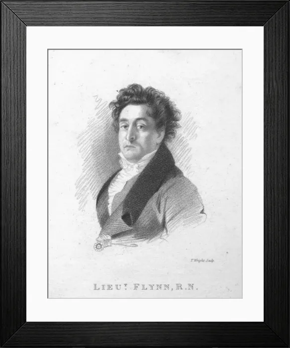 Framed Print : Lieutenant Flynn, R. N. c1820. Creator: T Wright
