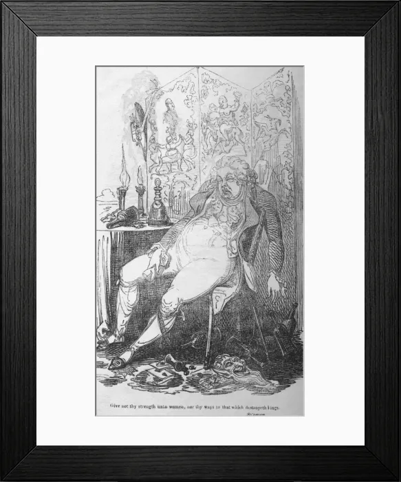 Framed Print : Give not thy strength unto women, nor thy ways to that which destroyeth kings, c1820 Framed Print : Give not thy strength unto women, nor thy ways to that which destroyeth kings, c1820