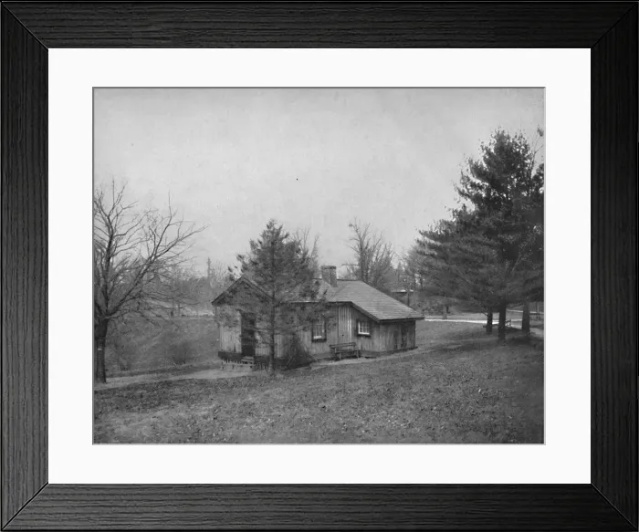Framed Print : General Grants Log Cabin, Fairmount Park, Philadelphia, c1897. Creator: Unknown Framed Print : General Grants Log Cabin, Fairmount Park, Philadelphia, c1897. Creator: Unknown