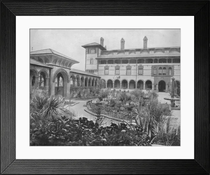Framed Print : Court of Ponce de Leon, St. Augustine, Florida, c1897. Creator: Unknown Framed Print : Court of Ponce de Leon, St. Augustine, Florida, c1897. Creator: Unknown