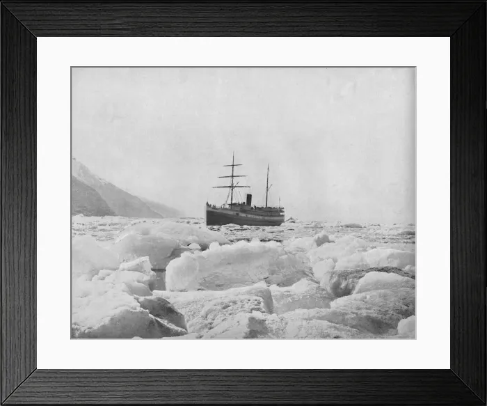 Framed Print : Steamer Queen, Glacier Bay, Alaska, c1897. Creator: Unknown Framed Print : Steamer Queen, Glacier Bay, Alaska, c1897. Creator: Unknown