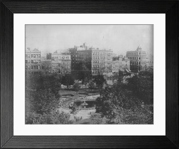 Framed Print : Union Square, New York, c1897. Creator: Unknown Framed Print : Union Square, New York, c1897. Creator: Unknown